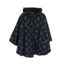 【6万円OFFクーポン対象×P5倍】ルイ・ヴィトン LOUIS VUITTON モノグラム マヒナ ポンチョ 衣料品 アウター ウール レディース ネイビー系 ...