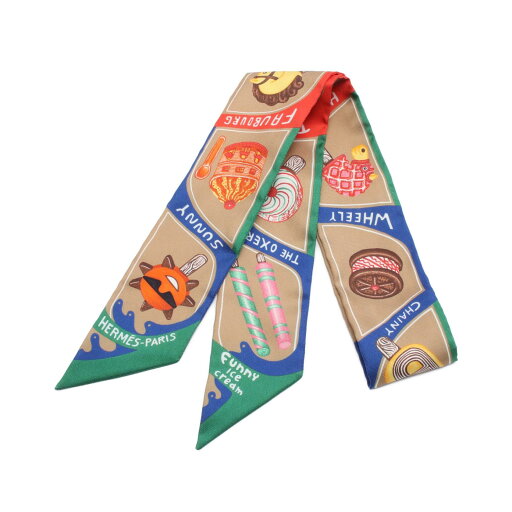 【ポイント5倍】エルメス HERMES ツイリー FUNNY ICE CREAM スカーフ 衣料品 シルク シルク レディース ベージュ系 / マルチカラー 【中古】 【ポイント5倍】エルメス HERMES ツイリー FUNNY ICE CREAM スカーフ 衣料品 シルク シルク レディース ベージュ系 / マルチカラー 【中古】