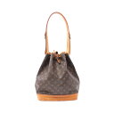【ポイント5倍】ルイ・ヴィトン LOUIS VUITTON ノエ モノグラム ショルダーバッグ バッグ PVCコーティングキャンバス レザー レディース ブラウ...
