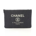 【7千円OFFクーポン対象×P5倍】シャネル CHANEL ドーヴィル セカンドバッグ クラッチバッグ バッグ デニム レディース ネイビー系 A80117 【...