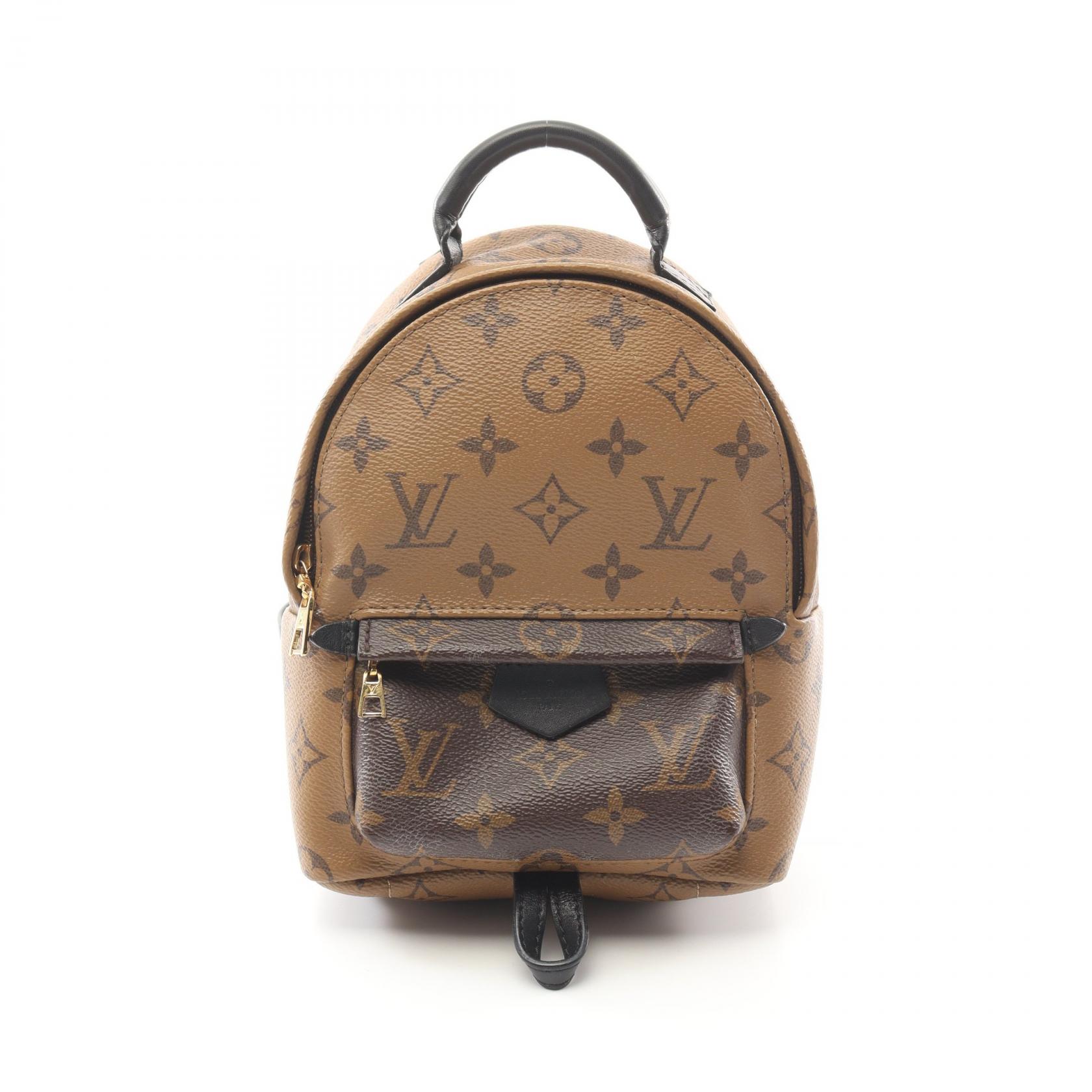 ルイ・ヴィトン LOUIS VUITTON パームスプリングス バックパック ミニ リュックサック バックパック バッグ PVCコーティングキャンバス レザー モノグラム・リバース レディース ブラウン系 M4487