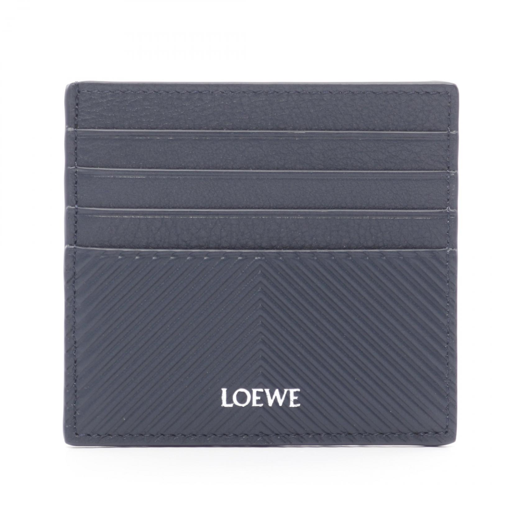ロエベ LOEWE オープンカードホルダー カードケース アクセサリー レザー レディース ネイビー系 C779W72X015544 【新品】