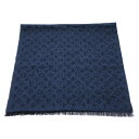 【3千円オフor2点以上で10%OFF】ルイ・ヴィトン LOUIS VUITTON マフラー マフラー 衣料品 ウール メンズ レディース ネイビー系 M70051 【中古】