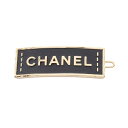 シャネル CHANEL ロゴ アクセサリー GP(ゴールドメッキ) レザー レディース ゴールド系 / ブラック系 【中古】