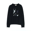 【5%OFFクーポン対象】エルメス HERMES レザーパッチ付き スウェット 衣料品 トップス コットン メンズ ネイビー系 41-5712 【中古】