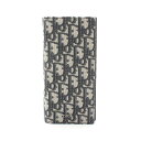 ディオール Dior オブリーク バーティカル ロングウォレット 二つ折り長財布 財布 キャンバス レザー メンズ ブラック系 / ベージュ系 / ネイビー系 2OBBC002YSE 【中古】(4)