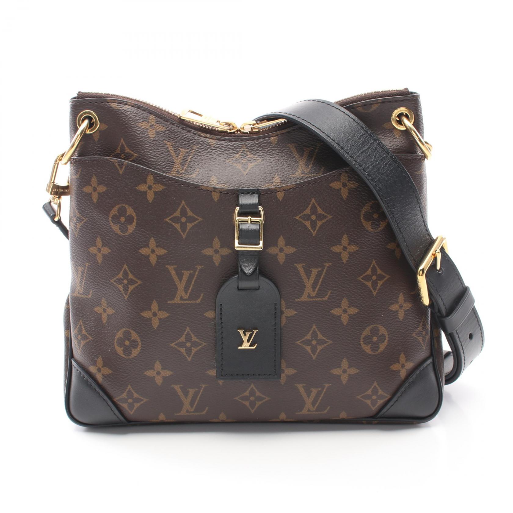 ルイ・ヴィトン LOUIS VUITTON オデオン NM PM モノグラム ノワール ショルダーバッグ バッグ PVCコーティングキャンバス レザー レディース ブラウン系 / ブラック系 M45353 【中古】