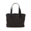 【5%OFFクーポン×P5倍】シャネル CHANEL ニュートラベルラインPM トートバッグ バッグ レザー ナイロンキャンバス レディース ブラウン系 / ブラック系 A20457 【中古】