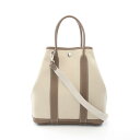 【6万円OFFクーポン対象×P5倍】エルメス HERMES ガーデンファイルPM トートバッグ バッグ キャンバス レザー トワルミリタリー / ネゴンダ トワ...