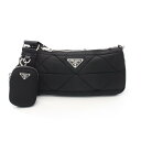 【7%OFFクーポン対象】プラダ PRADA TESSUTO QUILTING ショルダーバッグ バッグ ナイロン レディース ブラック系 1BC237RDJNF0002 【新品】
