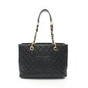【4万円OFFクーポン対象×P5倍】シャネル CHANEL マトラッセ グランドショッピング GST トートバッグ バッグ レザー レディース ブラック系 A5...