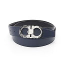 【5%OFFクーポン×P5倍】サルヴァトーレフェラガモ Salvatore Ferragamo ガンチーニ ベルト 衣料品 レザー メンズ ネイビー系 670049745870002105 【新品】(4)