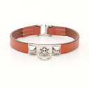 【2千円OFFクーポン対象】エルメス HERMES リヴァル ミニ ブレスレット アクセサリー ステンレススチール ヴォースイフト ヴォースイフト レディース オレンジ系 / シルバー系 【中古】
