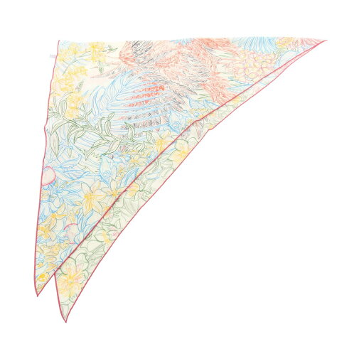 エルメス HERMES トライアングルジェアン Flamingo Party Coloriage スカーフ 衣料品 シルク カシミヤ シルク レディース ベージュ系 / マルチカラー 【中古】 エルメス HERMES トライアングルジェアン Flamingo Party Coloriage スカーフ 衣料品 シルク カシミヤ シルク レディース ベージュ系 / マルチカラー 【中古】
