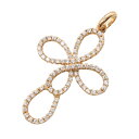 【5%OFFクーポン対象】ジュエリー JEWELRY ダイヤモンド ペンダントトップ ペンダントトップ ジュエリー K18PG(ピンクゴールド) ダイヤモンド レディース クリア系 ダイヤ 3.5g 【中古】