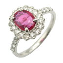 ジュエリー JEWELRY ルビー ダイヤ リング リング・指輪 ジュエリー Pt950プラチナ ダイヤモンド ルビー レディース レッド系 / クリア系 ルビー 4.4g 【中古】