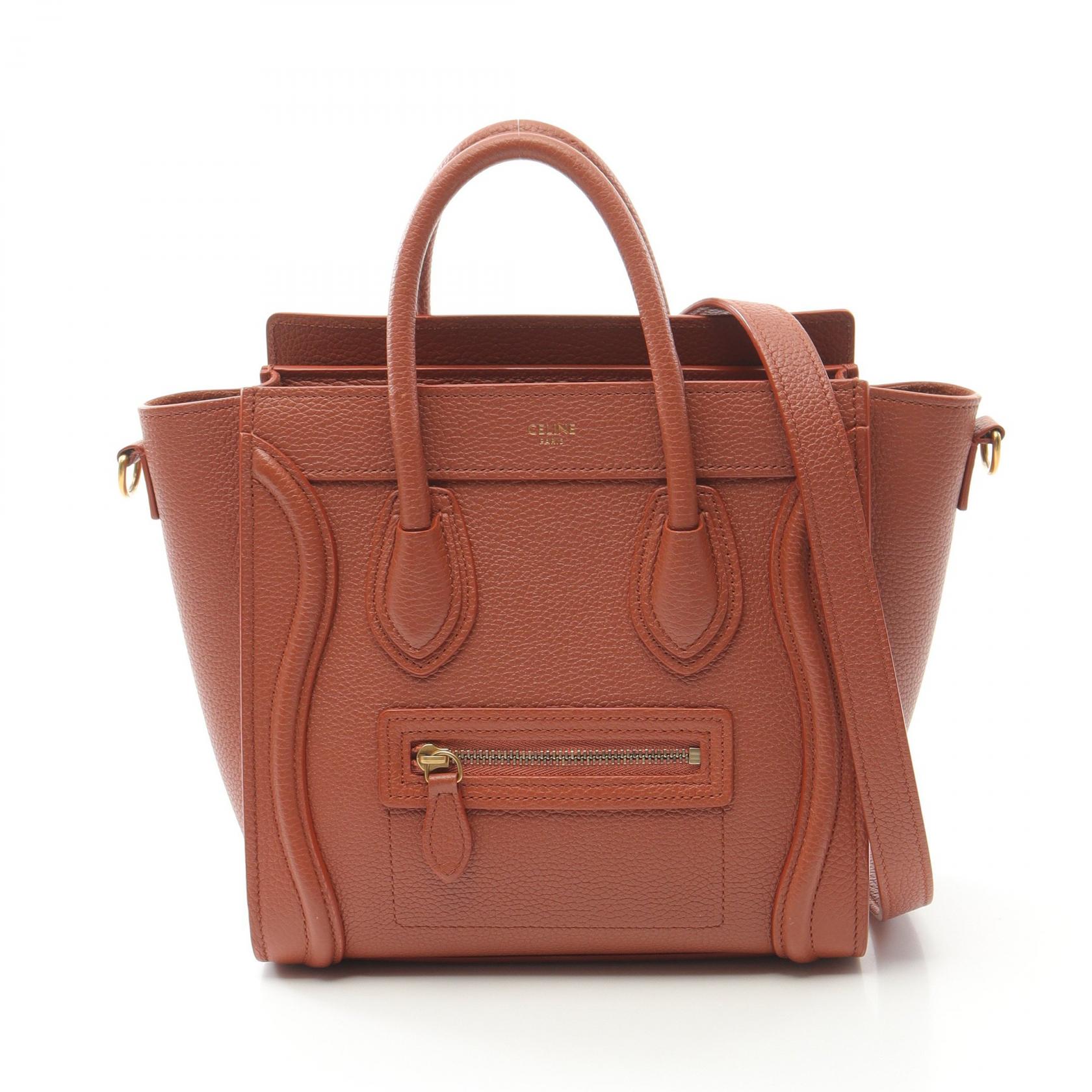 VIP特価セール♪【CELINE直営店】ラゲージ ナノ DRUMMED 送料込 CELINE ラゲージマイクロショッパー レッド (楽天市場