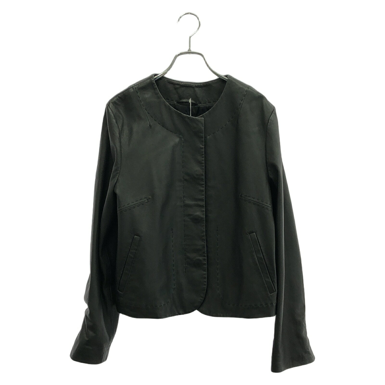 ウィークエンド マックスマーラ WEEK END Max Mara レザー ジャケット 革ジャン 衣料品 アウター レザー レディース ブラック系 【中古】