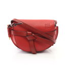 【10%OFFクーポン×P5倍】ロエベ LOEWE ゲートバッグ ミニ ショルダーバッグ バッグ レザー レディース レッド系 321.12.U62 【中古】