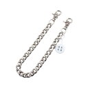 クロムハーツ CHROME HEARTS ファンシー ロング 2クリップ ファンシー ウォレットチェーン キーホルダー アクセサリー SV925 メンズ シルバ...