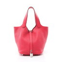 【7%OFFクーポン対象】エルメス HERMES ピコタンPM ハンドバッグ バッグ レザー トリヨンクレマンス トリヨンクレマンス レディース ピンク系 【中古】(4)