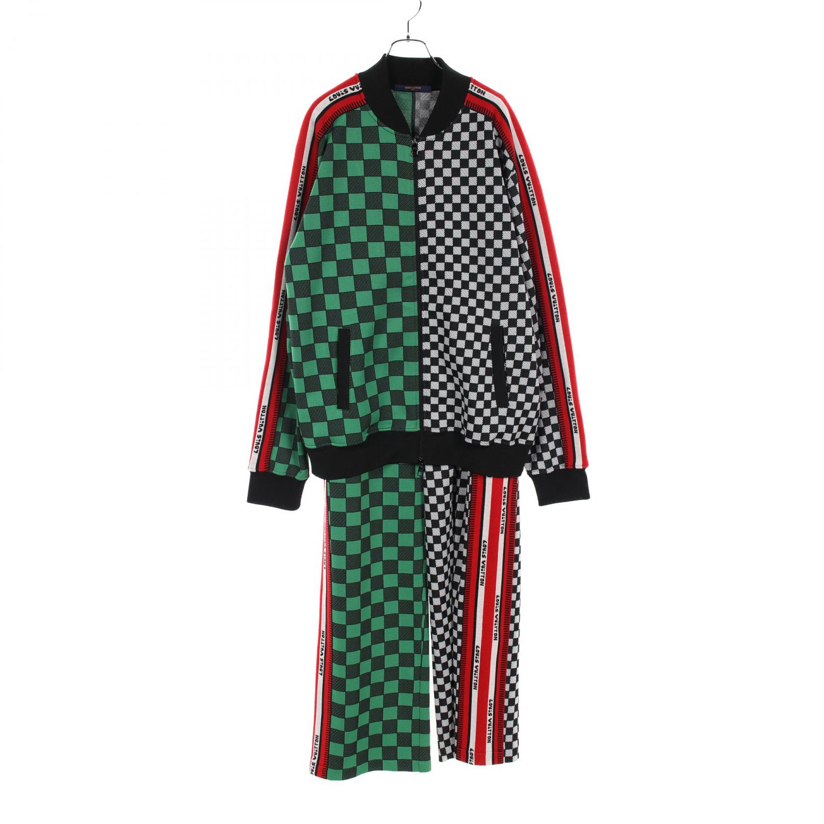 【10%OFFクーポン対象】ルイ・ヴィトン LOUIS VUITTON AMEN BREAK セットアップ 衣料品 ポリエステル メンズ グリーン系 / ホワイ...