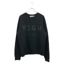 【5%OFFクーポン対象】エムエスジーエム MSGM 3142MDM513 スウェット ブラック ロゴ スウェット 衣料品 トップス コットン レディース ブラ...