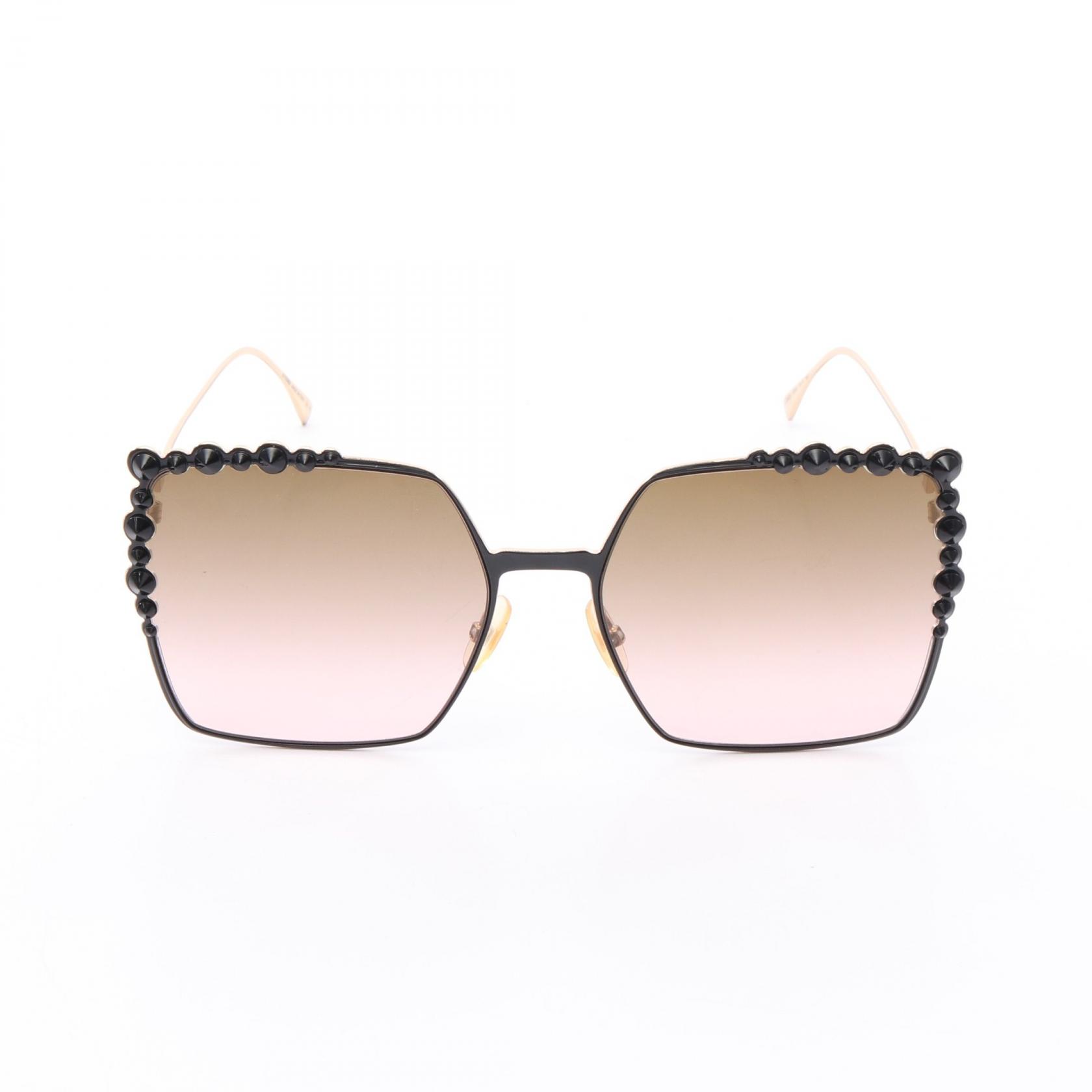 フェンディ FENDI サングラス 衣料品 プラスチック / GP レディース ブラック系 / ゴールド系 FF0259/S 【中古】