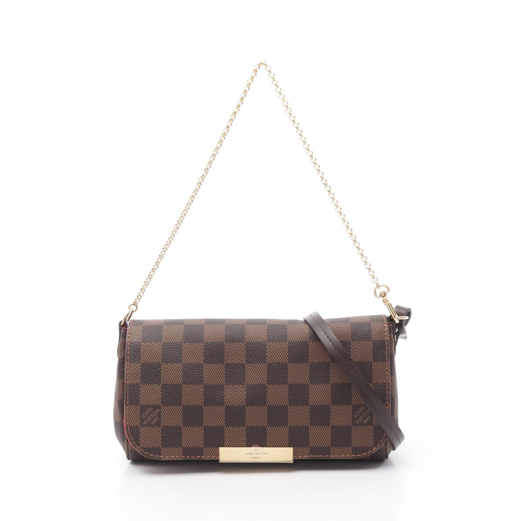 【5％OFFクーポン対象】ルイ・ヴィトン LOUIS VUITTON フェイボリットPM ハンドバッグ バッグ PVCコーティングキャンバス レザー ダミエ レディース ブラウン系 N41276 【中古】