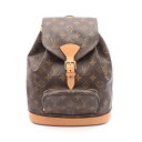 ルイ・ヴィトン LOUIS VUITTON モンスリMM リュックサック バックパック バッグ PVCコーティングキャンバス レザー モノグラム レディース ブラウン系 M51136 【中古】(4)