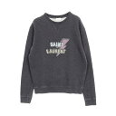 【5%OFFクーポン対象】サンローランパリ SAINT LAURENT PARIS スウェット 衣料品 トップス コットン レディース グレー系 【中古】