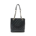 【6万円OFFクーポン対象】シャネル CHANEL マトラッセ PST トートバッグ バッグ カーフ(牛革) レディース ブラック系 A20994 【中古】