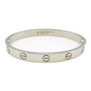 【7%OFFクーポン×P5倍】カルティエ CARTIER ラブブレス ブレスレット アクセサリー K18WG(ホワイトゴールド) レディース シルバー系 【中古】(4)