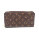 ルイ・ヴィトン LOUIS VUITTON ジッピーウォレット ラウンド長財布 財布 PVCコーティングキャンバス モノグラム メンズ レディース ブラウン系 M42616 【中古】