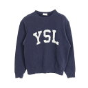 【5%OFFクーポン対象】サンローランパリ SAINT LAURENT PARIS スウェット 衣料品 トップス コットン メンズ ネイビー系 666987 【中古】