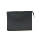 ルイ・ヴィトン LOUIS VUITTON ポシェット ヴォワヤージュ MM ダミエグラフィット セカンドバッグ クラッチバッグ バッグ PVCコーティングキャンバス レザー メンズ ブラック系 N41696 【中古】