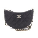 シャネル CHANEL ミニマトラッセ ホーボー ショルダーバッグ バッグ ファブリック レディース ブラック系 【中古】(4)