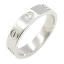 カルティエ CARTIER ミニラブリング 1PD リング・指輪 ジュエリー K18WG(ホワイトゴールド) ダイヤモンド メンズ レディース クリア系 【中古】