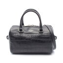 【15%OFFクーポン対象】イヴ・サンローラン YVES SAINT LAURENT ベイビーダッフル ハンドバッグ バッグ レザー レディース ブラック系 330958 【中古】