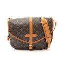 ルイ・ヴィトン LOUIS VUITTON ソミュール30 モノグラム ショルダーバッグ バッグ PVCコーティングキャンバス レザー レディース ブラウン系 M42256 【中古】(4)