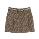 フェンディ FENDI ズッカ柄 スカート 衣料品 ボトムス コットン ポリエステル レディース ブラウン系 / ブラック系 FQ7543A5W3F118W 【...
