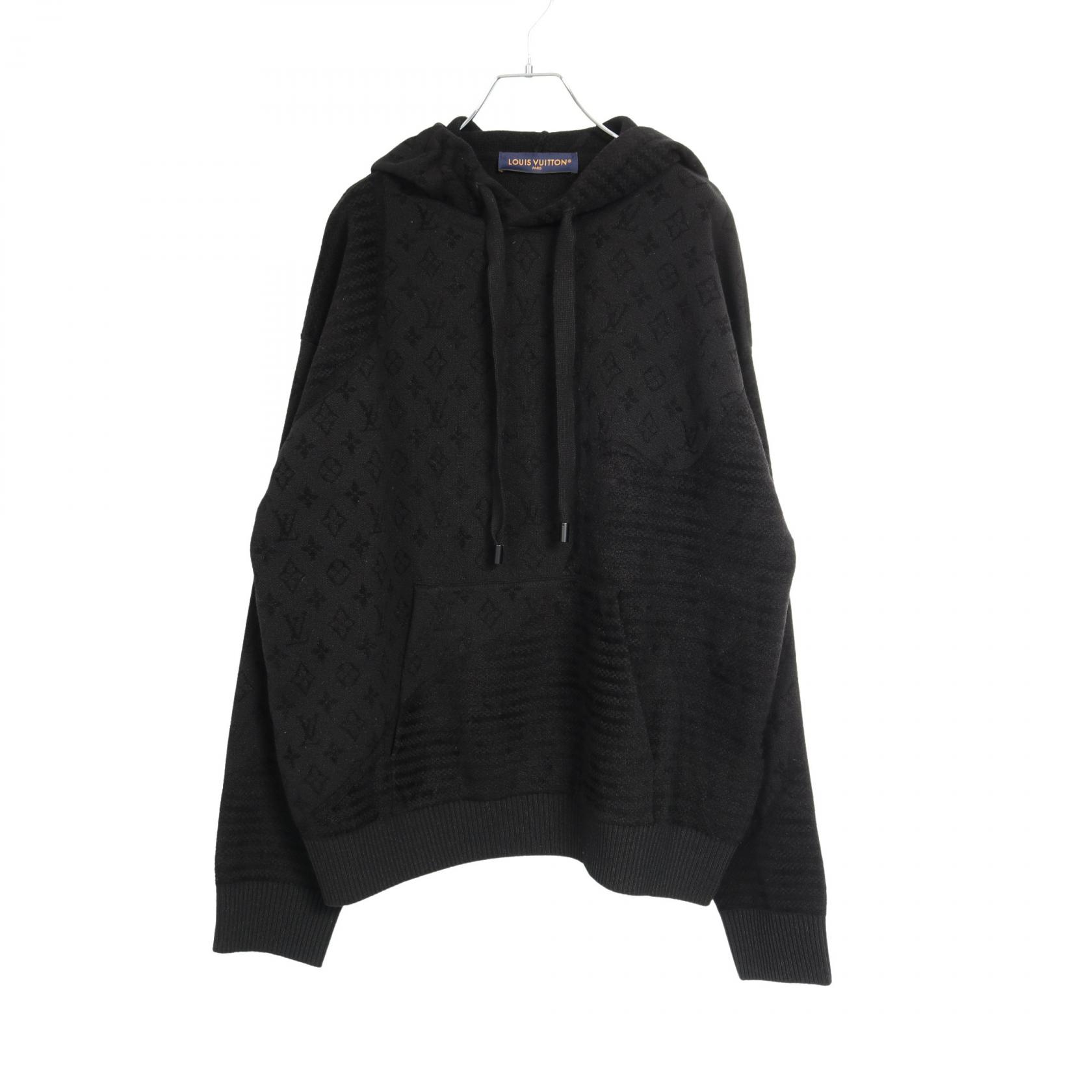 【7千円OFFクーポン対象】ルイ・ヴィトン LOUIS VUITTON モノグラム グラフィック ジャガード フーディ パーカー 衣料品 トップス ウール メンズ ブラック系 RM251M SDL HSN83W 【中古】
