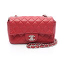 【6万円OFFクーポン対象】シャネル CHANEL ミニマトラッセ20 ショルダーバッグ バッグ カーフ(牛革) レディース レッド系 A69900 【中古】