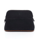 エルメス HERMES ボリードポーチ20 ポーチ バッグ キャンバス レザー レディース ブラック系 / ブラウン系 【中古】(4)