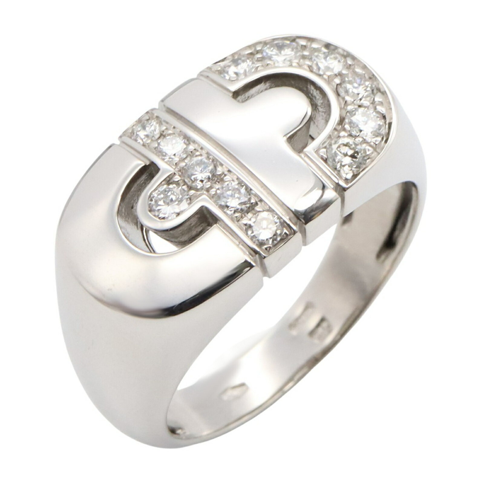 【10%OFFクーポン対象】ブルガリ BVLGARI パレンテシ リング ダイヤ リング・指輪 ジュエリー K18WG(ホワイトゴールド) ダイヤモンド メンズ...