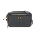 【5%OFFクーポン対象】ディオール Dior カロ ダブルポーチ ショルダーバッグ バッグ レザー レディース ブラック系 【中古】