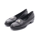 【2点以上で10%OFF対象】セリーヌ CELINE コイン ローファー 靴 レザー レディース ブラック系 【中古】