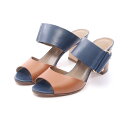 【7%OFFクーポン対象】エルメス HERMES サンダル 靴 レザー レディース ブラウン系 / ネイビー系 【中古】