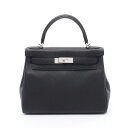 エルメス HERMES ケリー28 ハンドバッグ バッグ レザー トゴ トゴ レディース ブラック系 【中古】