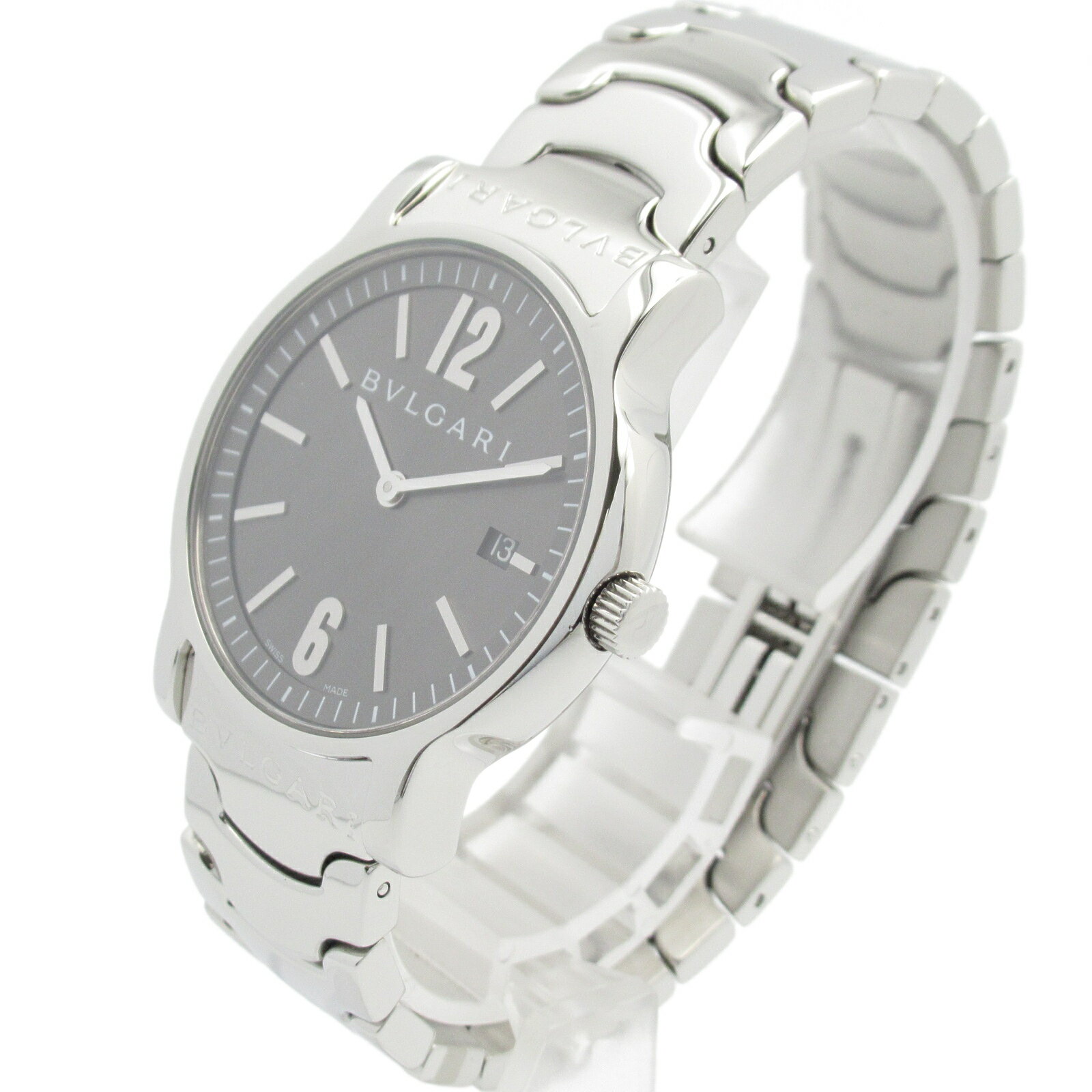 ブルガリ BVLGARI ソロテンポ 腕時計 時計 ステンレススチール メンズ グレー系 ST35S 【中古】